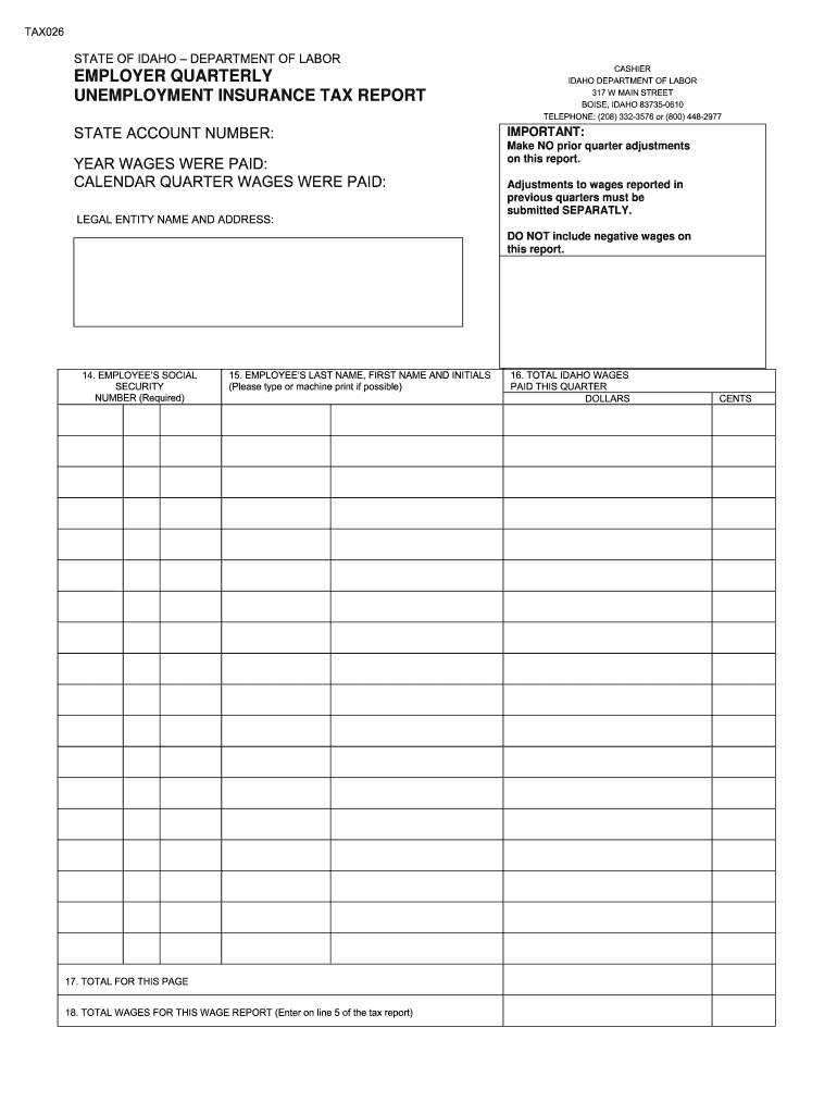 Unemployment Tax Form Fill Out Sign Online DocHub