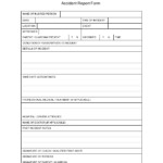 Vehicle Accident Report Form Template