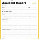 Vehicle Accident Report Form Template Best Of Work Accident Report Form