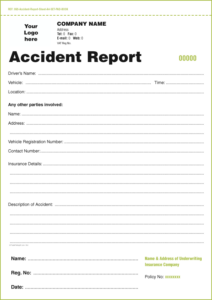 Vehicle Accident Report Template 2 PROFESSIONAL TEMPLATES Report