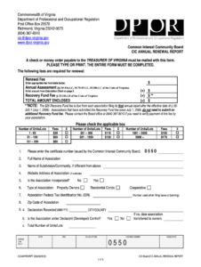 Virginia Cic Annual Renewal Fill Online Printable Fillable Blank