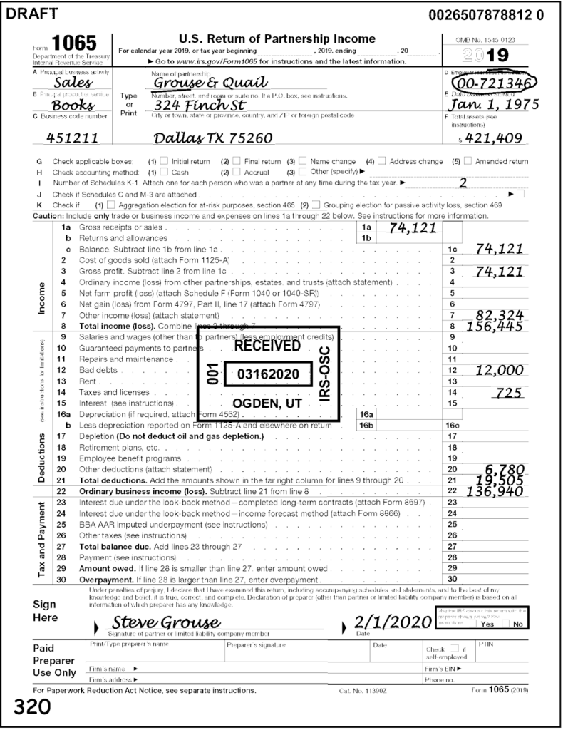 Where To Send 1065 Tax Form Kaserrb