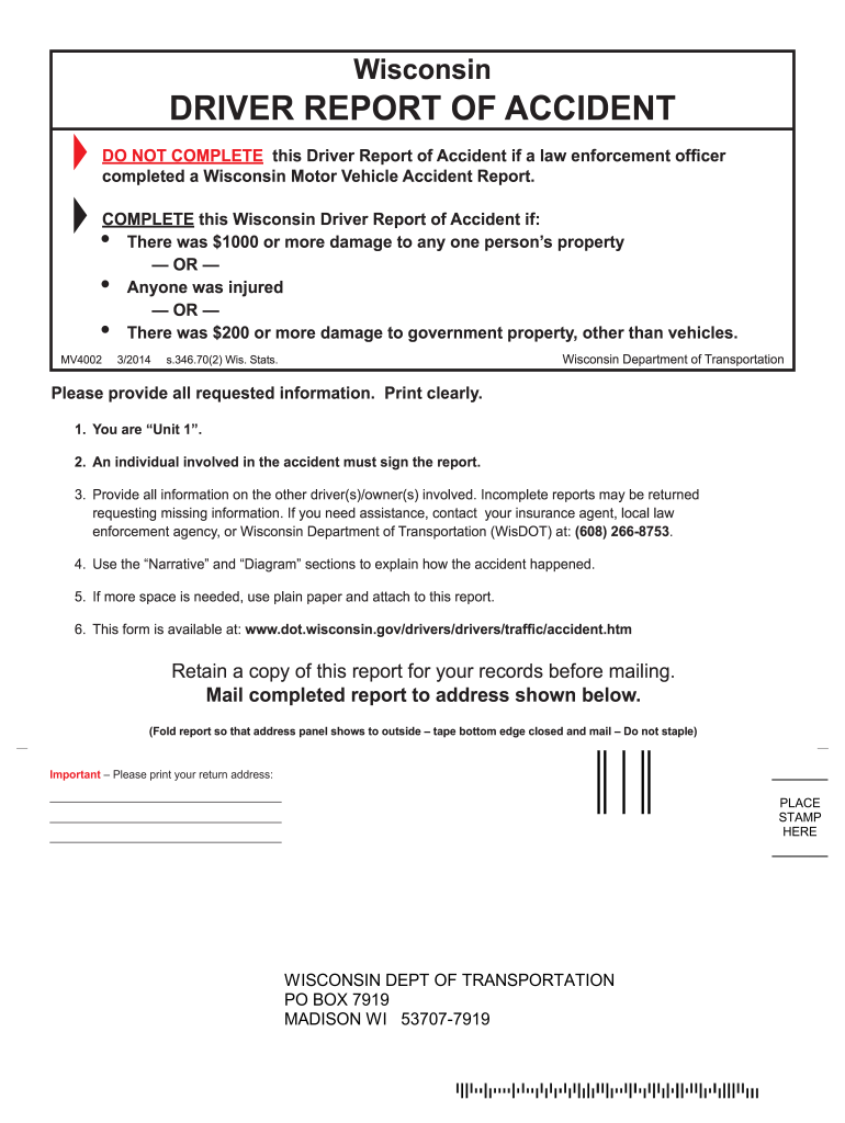 Wi Dmv Accident Report Fill Out Sign Online DocHub
