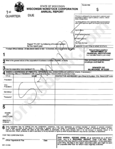 Wisconsin Nonstock Corporation Annual Report Form 1998 Printable Pdf