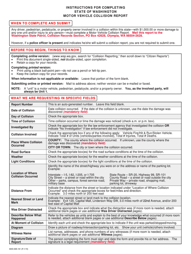 Wsp Collision Report Fill Out And Sign Printable PDF Template SignNow